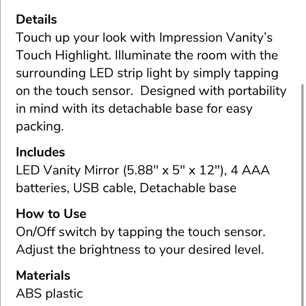 🪞Touch Highlight LED Vanity Mirror by Impressions Vanity
